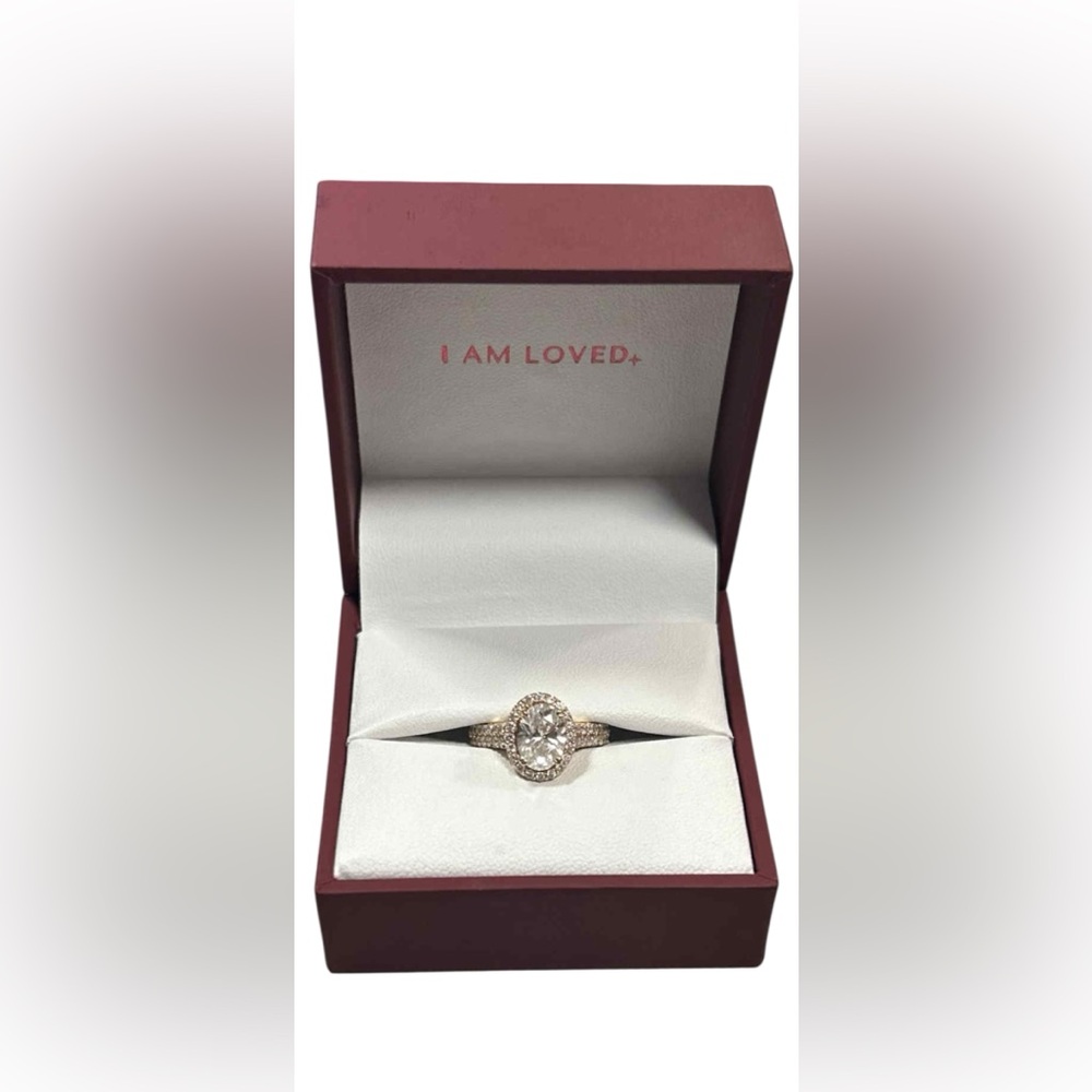 14kt yellow gold engagement ring w/ 1 oval brilliant cut lab diamond 1.5 carat - Picture 2 of 10